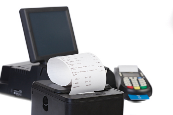 POS-System mit Bondrucker und EC-Gerät