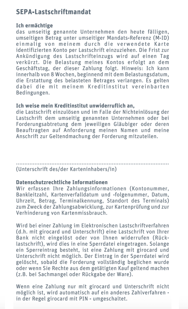 50 EC-Rollen 57x40x12, 18 m, ohne Bisphenol-A (BPA), mit SEPA Lastschrift-Aufdr.