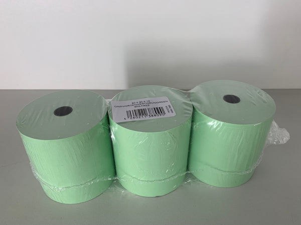 30 farbige Thermorollen 80x80x12, 78 m, 55g, ohne Bisphenol-A (BPA), grün