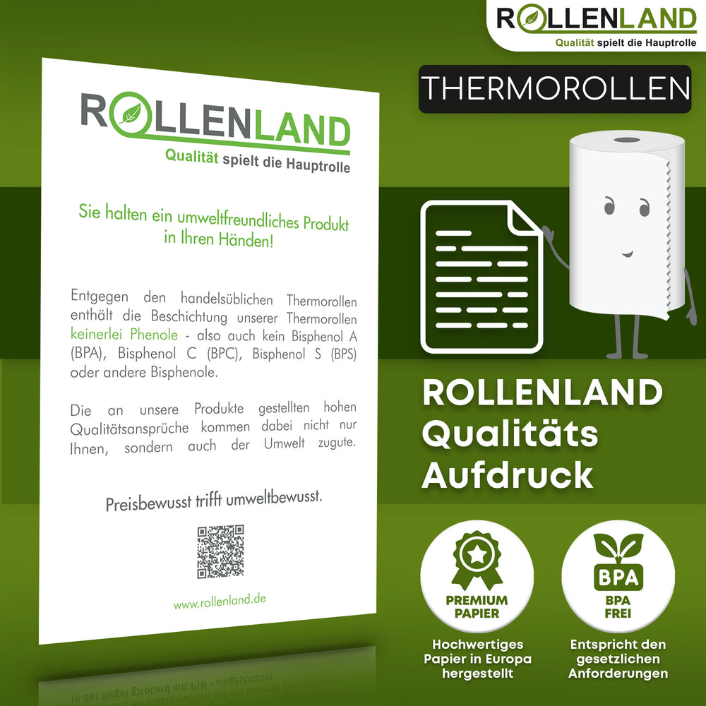 50 Thermorollen 80x80x12, 80 m ohne Phenol (BPA,BPC,BPS) - Qualitätsaufdruck