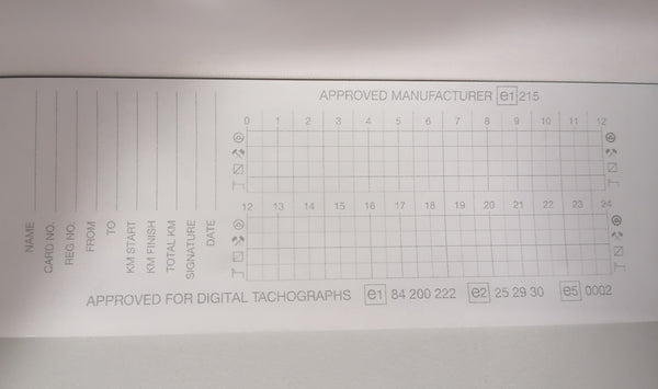 60 Tachografenrollen 57x28x8, 8 m, ohne Phenol (BPA,BPC,BPS)